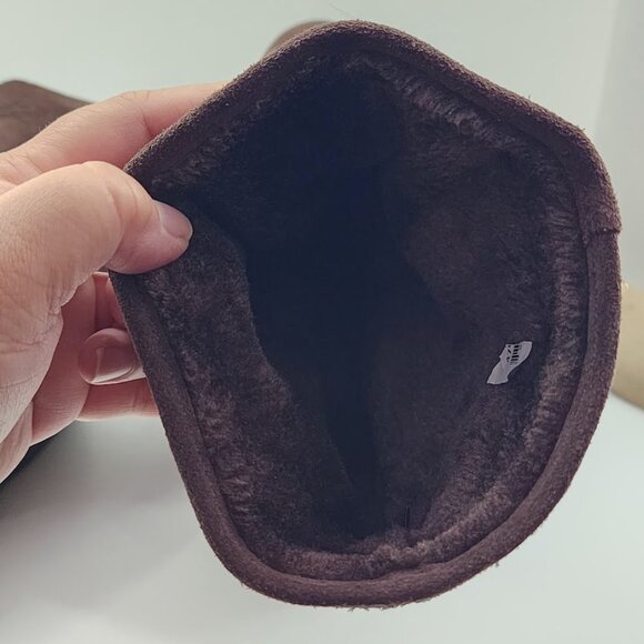 Coach Thelma Boots A4671 Womens Size 7B Brown Logo Embossed Suede Slip On - Picture 7 of 10